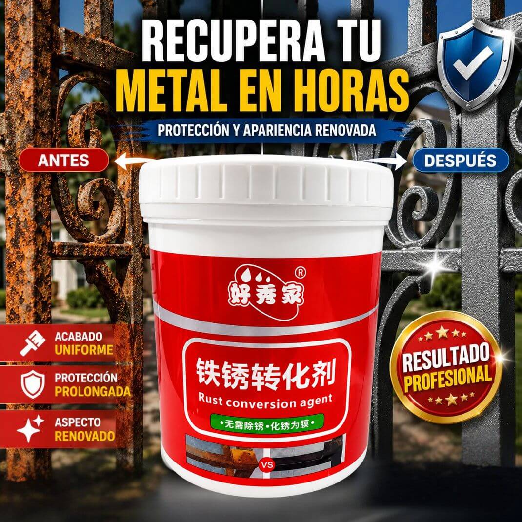 Pintura Antioxido para Metal 1 Kg OxiStop-Convierte el óxido en protección real