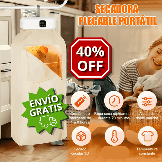 Secadora de Ropa Portátil-Ropa seca y sin olor a humedad en minutos