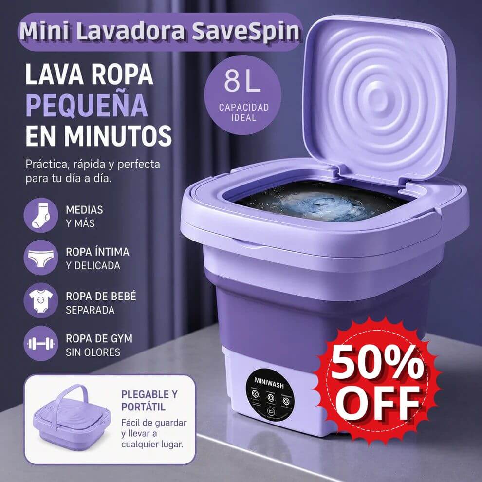 Mini Lavadora SaveSpin - Gasta menos lavando solo lo que usas