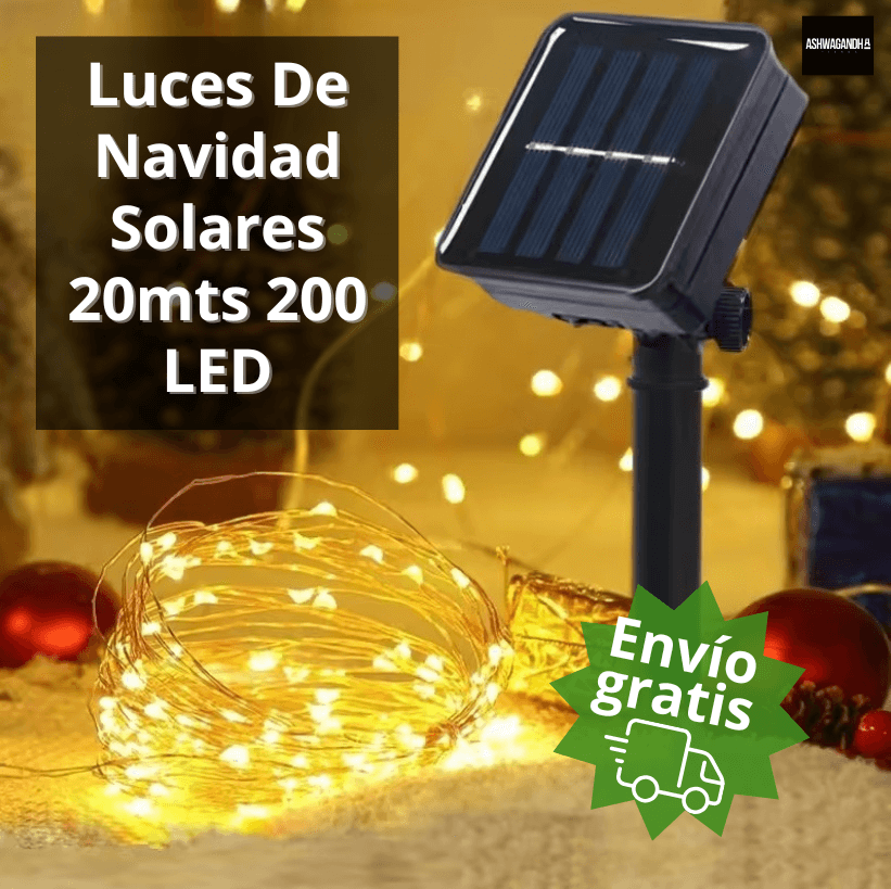 Luces De Navidad Solares 20mts 200 LED
