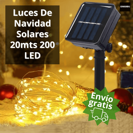 Luces De Navidad Solares 20mts 200 LED
