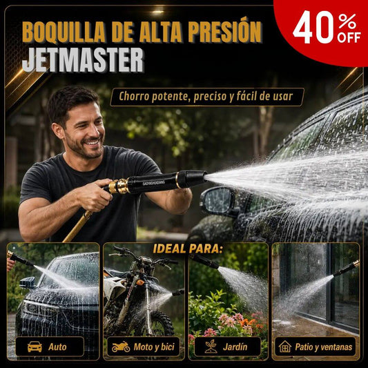 Boquilla de Alta Presión para Mangueras JetMaster — Tu manguera con potencia real