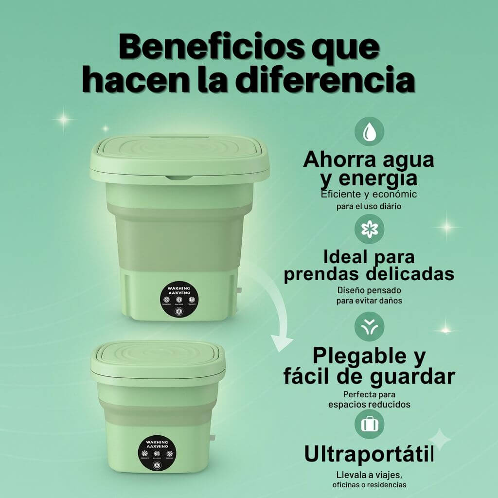 Mini Lavadora SaveSpin - Gasta menos lavando solo lo que usas