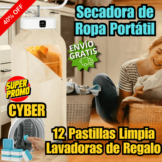 Secadora de Ropa Portátil-Ropa seca y sin olor a humedad en minutos