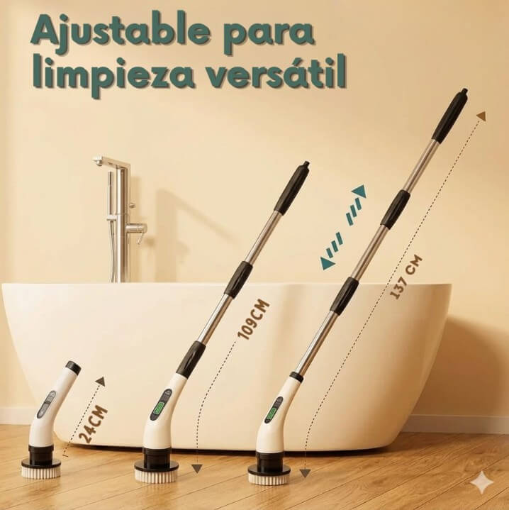 Cepillo de Limpieza 9 en 1 SpinClean Pro+12 Pastillas Limpia Lavadora de Regalo — Limpia profundo y en menos tiempo sin esfuerzo