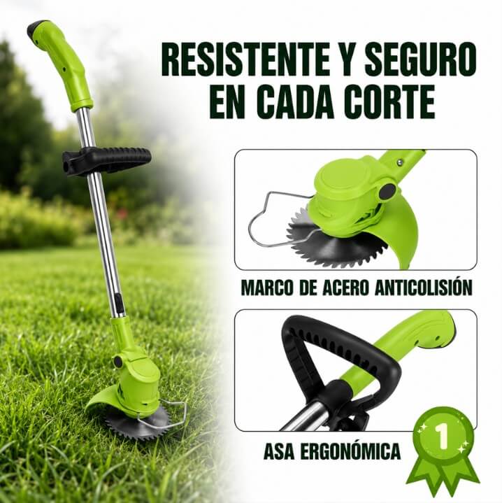 Cortadora Podadora Recargable TriCut Force-Corta Pasto, Maleza y Ramas, sin Cables