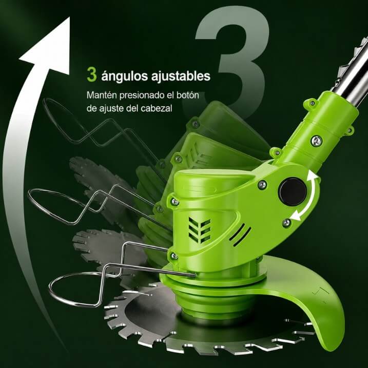 Cortadora Podadora Recargable TriCut Force-Corta Pasto, Maleza y Ramas, sin Cables