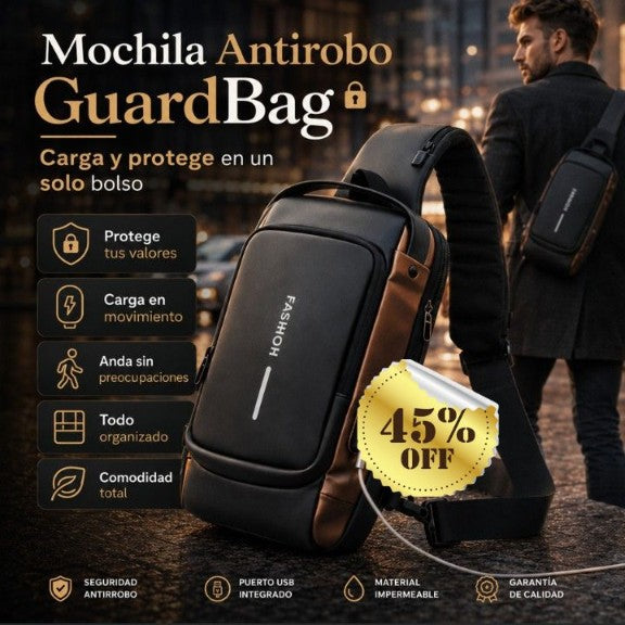 Mochila Antirobo GuardBag - Carga y protege en un solo bolso