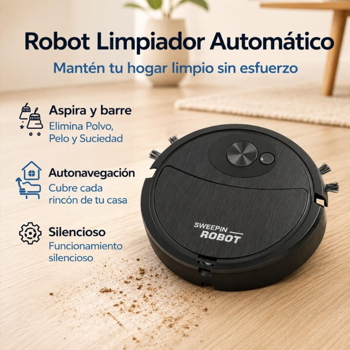 Aspiradora Robot Inteligente HomePilot - Limpieza diaria sin mover un dedo