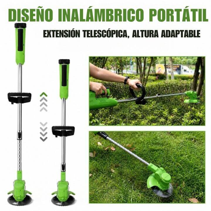 Cortadora Podadora Recargable TriCut Force-Corta Pasto, Maleza y Ramas, sin Cables