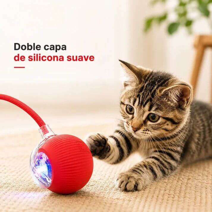 Pelota Inteligente con Cuerda RollPet - Lo mantiene cazando solo por horas