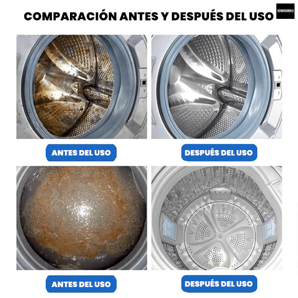 Pack 60 Pastillas Limpieza Profunda Lavadora-Renueva tu máquina desde adentro