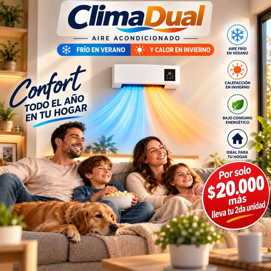 Aire Acondicionado ClimaDual - Frío en verano y calor en invierno
