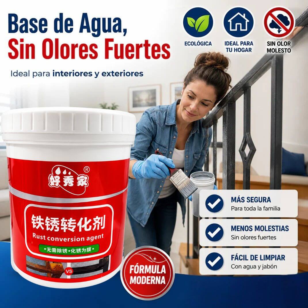 Pintura Antioxido para Metal 1 Kg OxiStop-Convierte el óxido en protección real