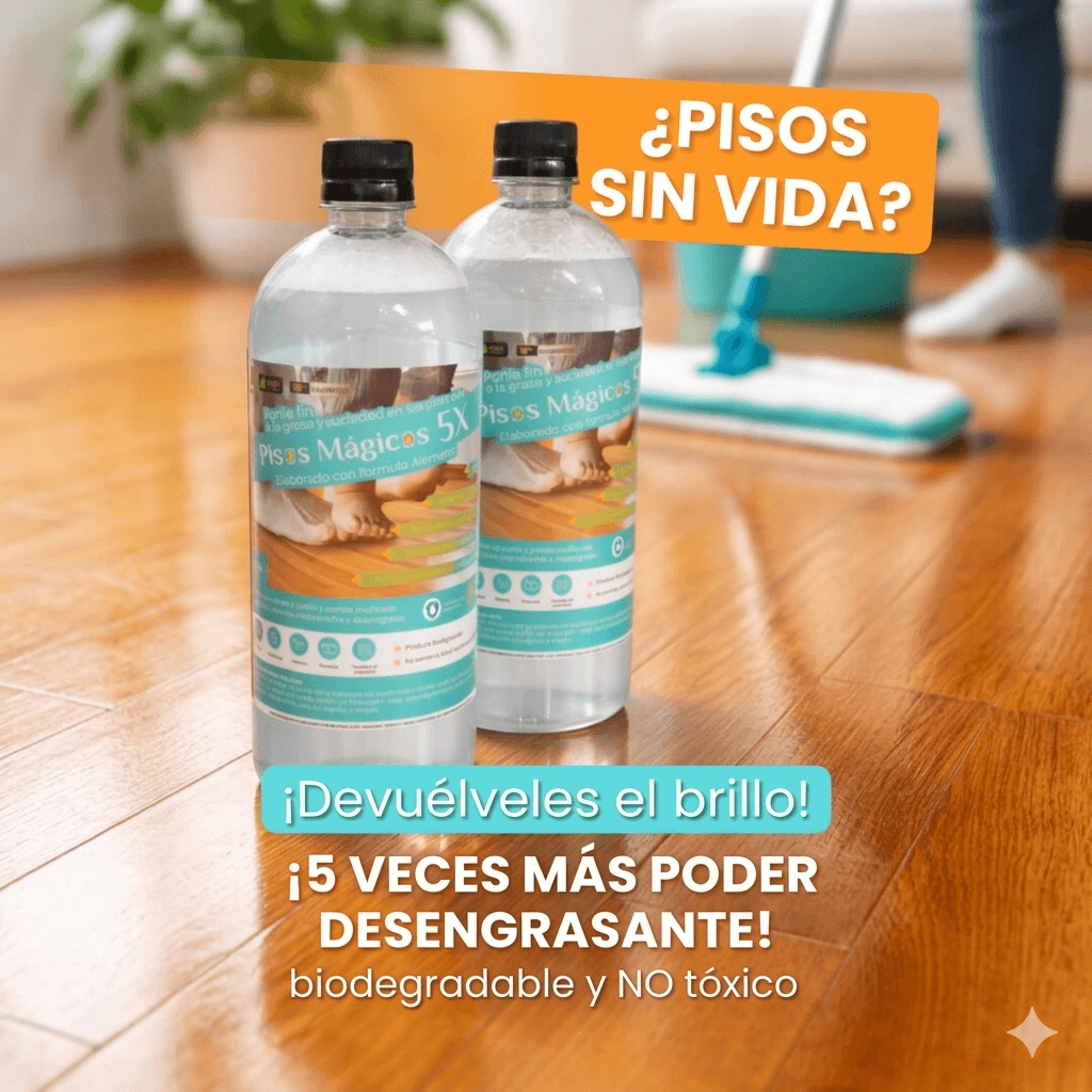 LIMPIADOR PISOS MÁGICOS 5X- El piso limpio que creías imposible