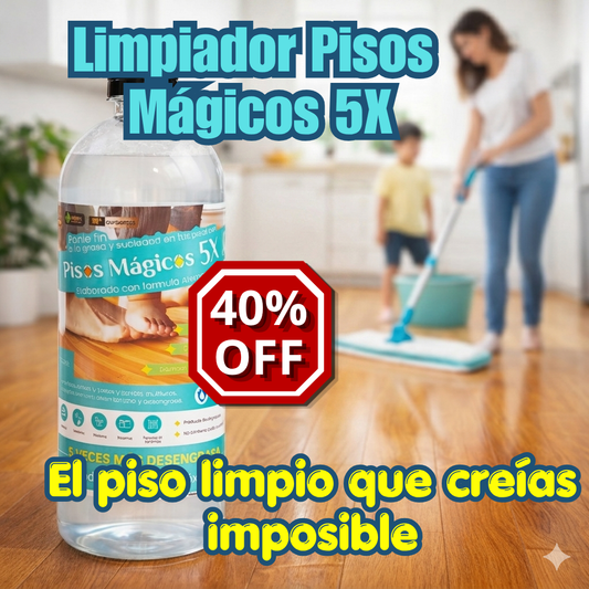 LIMPIADOR PISOS MÁGICOS 5X- El piso limpio que creías imposible