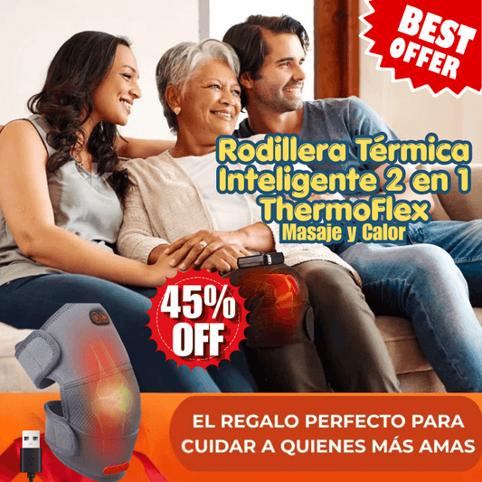 Rodillera Térmica Inteligente 2 en 1 ThermoFlex - Alivia el dolor de rodilla en minutos
