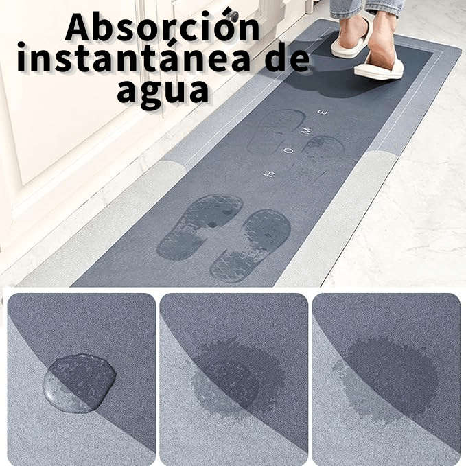 Pack 2 Tapetes Antideslizantes de Secado Instantáneo DryHome+1 Extra de Regalo🎁 - Pisa seco y seguro en cada rincón del hogar