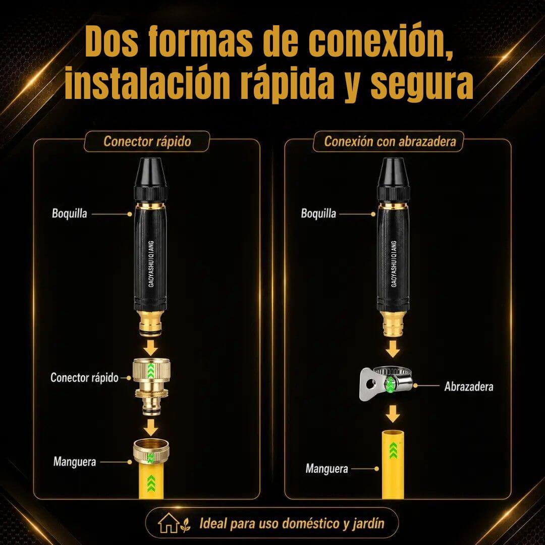 Boquilla de Alta Presión para Mangueras JetMaster — Tu manguera con potencia real