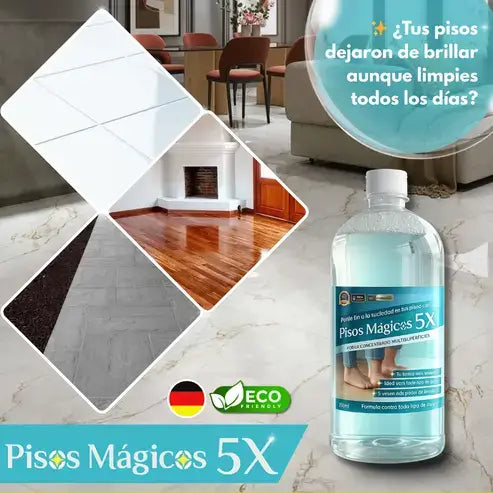 LIMPIADOR PISOS MÁGICOS 5X- El piso limpio que creías imposible