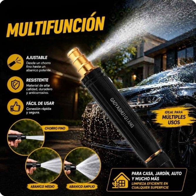 Boquilla de Alta Presión para Mangueras JetMaster — Tu manguera con potencia real